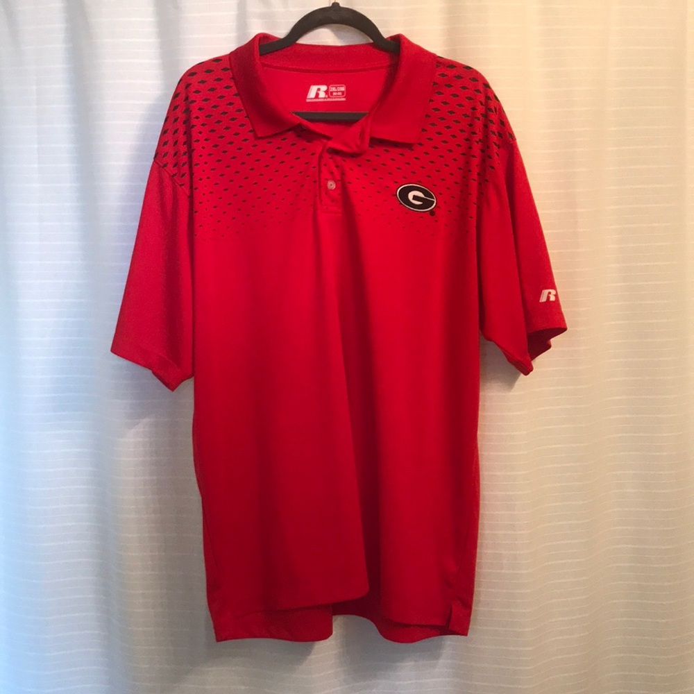 Georgia Bulldogs Collared Red Russell Shirt 2XL